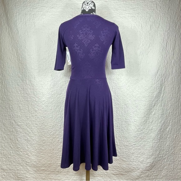 🔥NWT Lularoe Nicole Fit Purple Flare Skirt Stretch Women’s Size XS - Picture 5 of 14